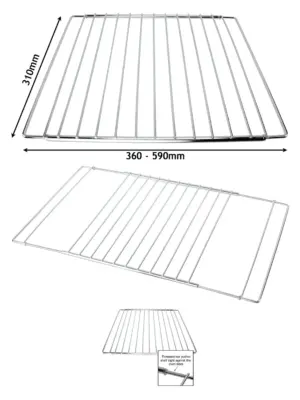 Adjustable Extendable Shelf for Candy Oven – 310‑590 mm Rack