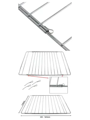 Adjustable Extendable Shelf for De'Longhi Oven – 310‑565mm
