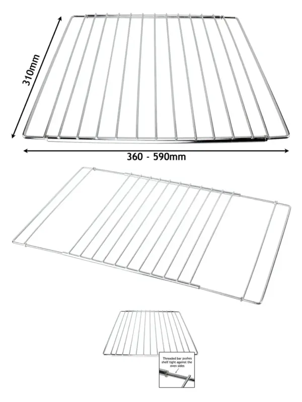 Adjustable Extendable Shelf for Fagor Oven – 310‑590mm Rack