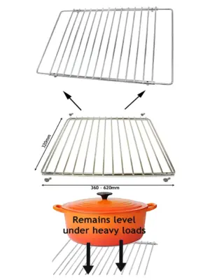 Adjustable Extendable Shelf for Flavel Oven Cooker – 320‑620mm