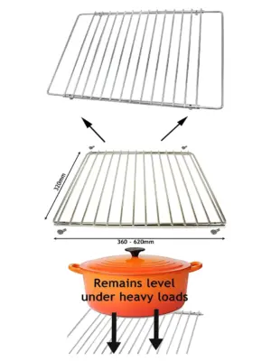 Adjustable Extendable Shelf for Kenwood Oven - 320-620mm Cooking Rack