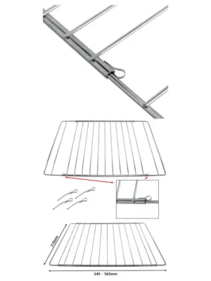 Adjustable Extendable Shelf for Teka Oven Cookers – 310‑565mm