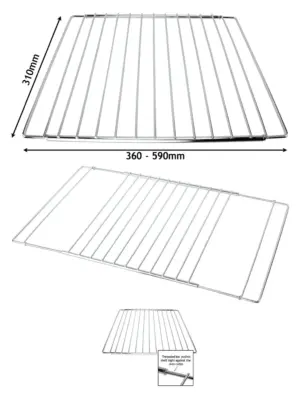 Adjustable Extendable Shelf for Tricity Bendix Oven – 310‑590 mm