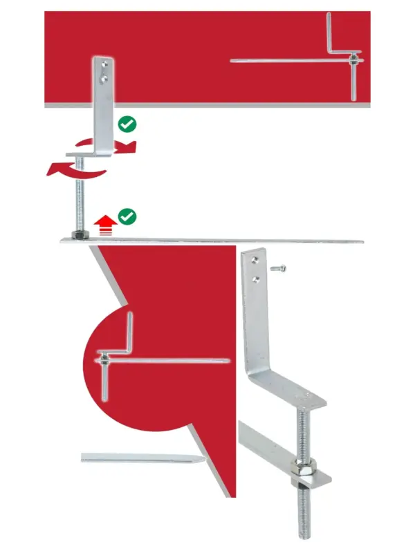 Adjustable Gutter Rise & Fall Bracket – Galvanized Steel Fascia Support