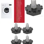 Adjustable M10 Washing Machine Feet – Pack of 4, fits AWDS914 & AWI712