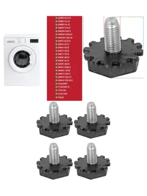 Adjustable M10 Washing Machine Feet – Pack of 4, fits AWDS914 & AWI712