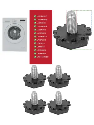 Adjustable M10 Washing Machine Feet Set of 4 Replacement Legs