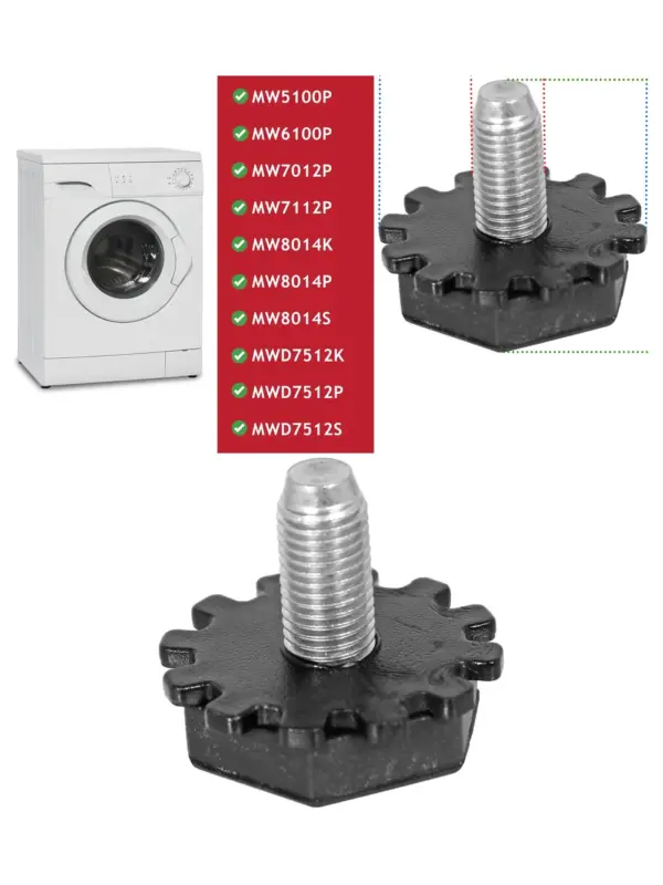 Adjustable M10 Washing Machine Foot Leg – Montpellier MW5100P/6100P