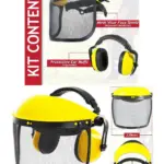 Adjustable Mesh Face Shield with Ear Muffs – Eye & Ear PPE