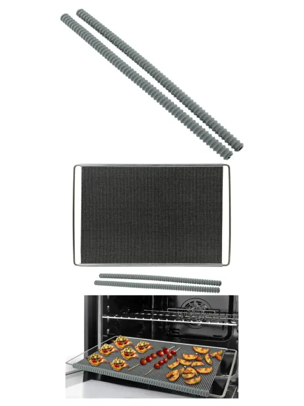 Adjustable Oven Liner Shelf + Edge Protectors – Extendable Universal Rack