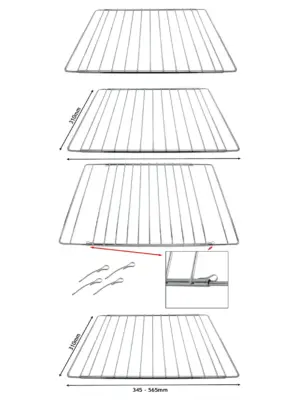Adjustable Oven Rack for Nardi Cookers – 2 Pack, 310‑565mm