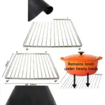Adjustable Oven Shelf 320‑620mm with Teflon Non‑Stick Liners