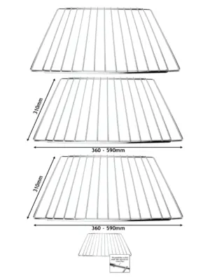 Adjustable Oven Shelf – Extendable 310‑590mm Rack for Cookers 2 Pack