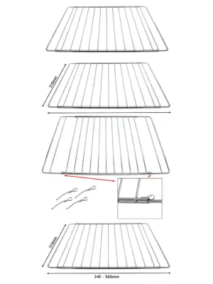 Adjustable Oven Shelf for Homark – Extendable 310‑565mm, 2 Pack