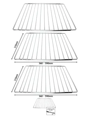 Adjustable Oven Shelf for New World Cookers – 2 Pack, 310×360‑590mm