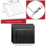 Adjustable Oven Shelf with Extendable Locking Rack + 2 Liners