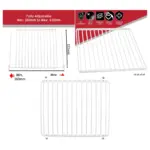 Adjustable Plastic-Coated Shelf for SMEG Fridge – Extendable Arms
