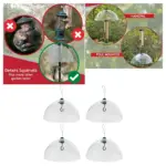 Adjustable Squirrel Baffle Dome for Bird Feeders 4 Pack