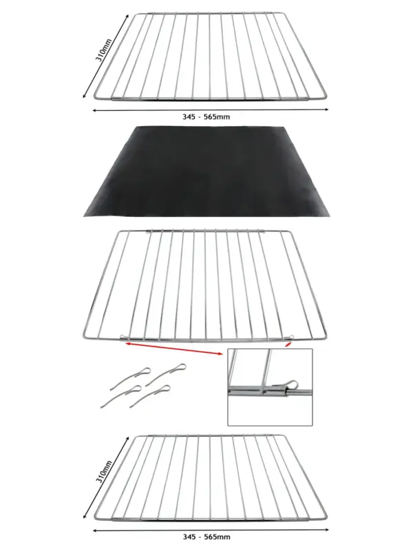 Adjustable Universal Oven Shelf – Extendable Rack 310‑565mm