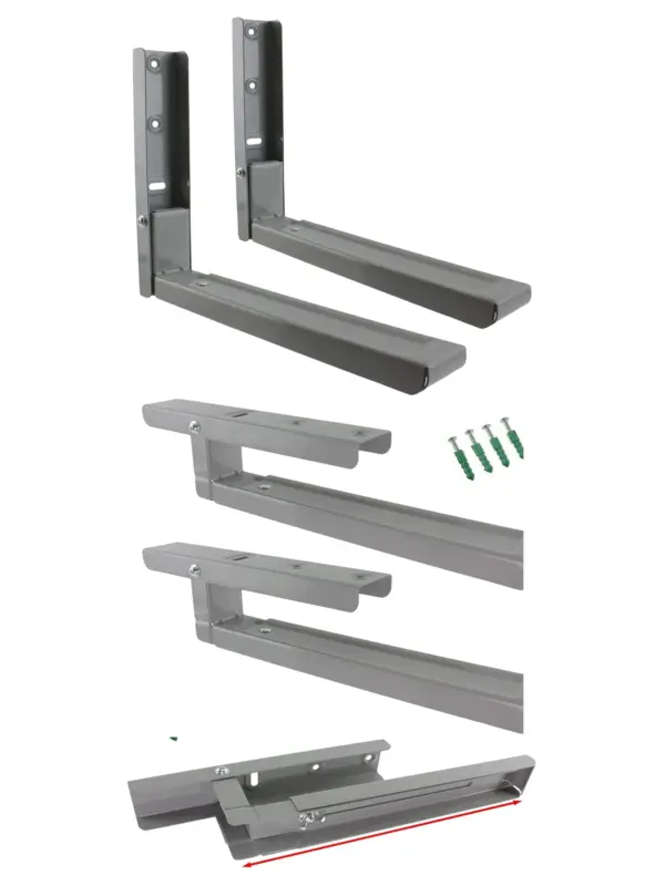 Adjustable Wall Mount Bracket for Bosch Microwave – Grey/Silver