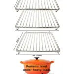 Adjustable Whirlpool Oven Shelf Set Extendable 320 to 620mm Rack 2 pcs