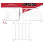 Adjustable White Fridge Organizer Shelf Plastic Coated Extendable Arms