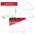 Adjustable White Fridge Shelf – Extendable Plastic-Coated Shelves