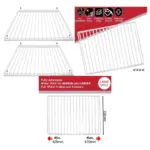 Adjustable White Fridge Shelf – Pack of 2 Plastic Shelves 425‑670mm