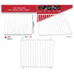 Adjustable White Plastic-Coated Fridge Shelf – Extendable Arms LOGIK
