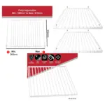 Adjustable White Refrigerator Shelf Extendable Plastic-Coated