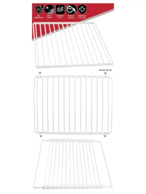 Adjustable White Refrigerator Shelf - Universal Extendable Freezer Rack
