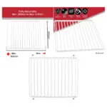 Adjustable White Shelf for Daewoo Fridge with Extendable Arms