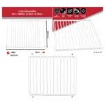 Adjustable White Shelf for Whirlpool Fridge and Extendable Arms