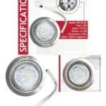 AEG 70mm Silver LED Cooker Hood Light – 1.5W 12V DC Replacement Lamp