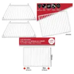 AEG Adjustable White Fridge Shelf – Pack of 2, 425‑670mm x 320mm