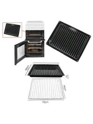 AEG Baumatic Zanussi Small Grill Pan with Drip Tray & Insert 355x280mm