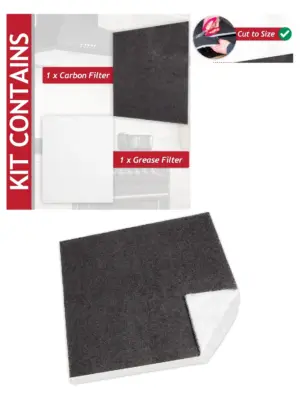 AEG Carbon Foam Grease Filter Kit for Hood Vent – Cut to Size 57x47 cm
