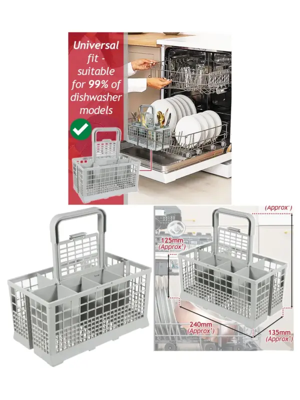 AEG Dishwasher Cutlery Basket Caddy with Removable Handle - 240mm
