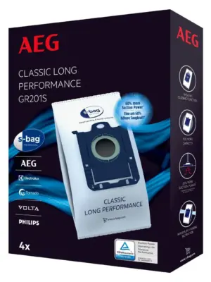 AEG Electrolux GR201S Vacuum Cleaner Dust Bag 4 Pack Replacement