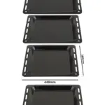 AEG Enamel Baking Tray Set – 448×360×25 mm Oven Pan, Pack of 2