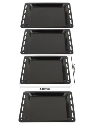 AEG Enamel Baking Tray Set – 448×360×25 mm Oven Pan, Pack of 2