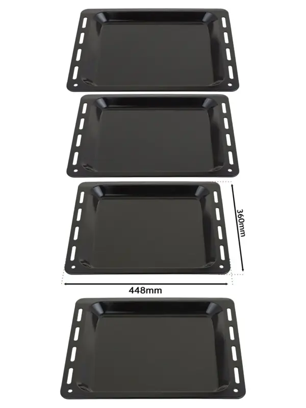 AEG Enamel Baking Tray Set – 448×360×25 mm Oven Pan, Pack of 2