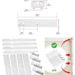 AEG Fridge Door Slide Bracket Kit – 4 Pack Installation Set