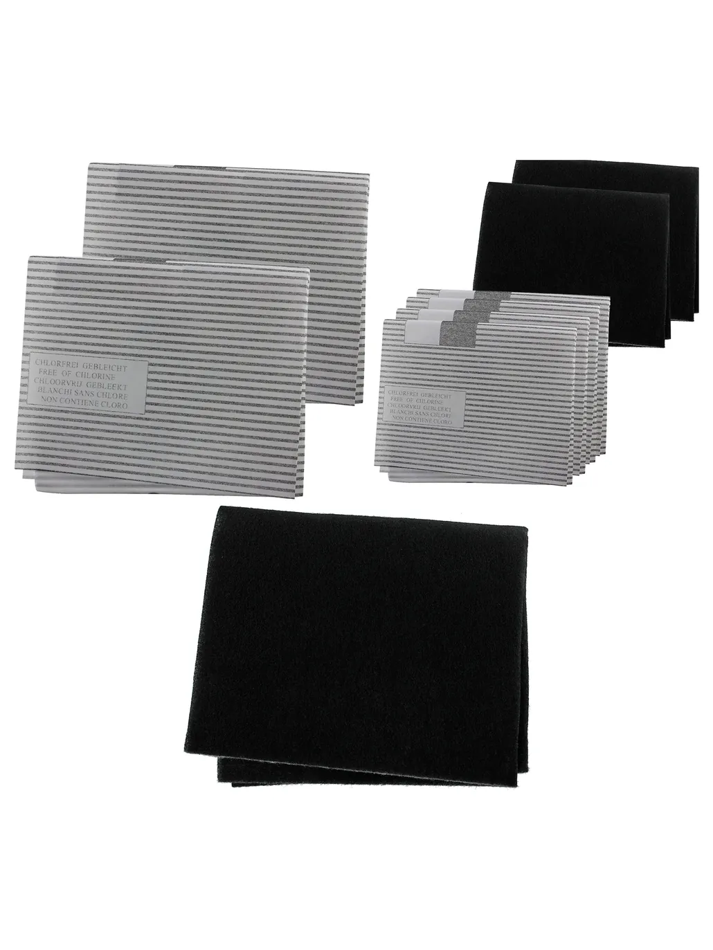 AEG Range Hood Filter Set – 4 Grease + 2 Carbon Filters for Vent Fan