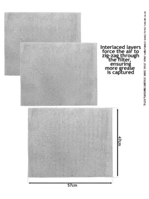 AEG Range Hood Metal Mesh Grease Filter – 57×47 cm