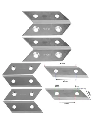 ALKO Shredder Blades Set for Models 1800-5000E - Pack of 4