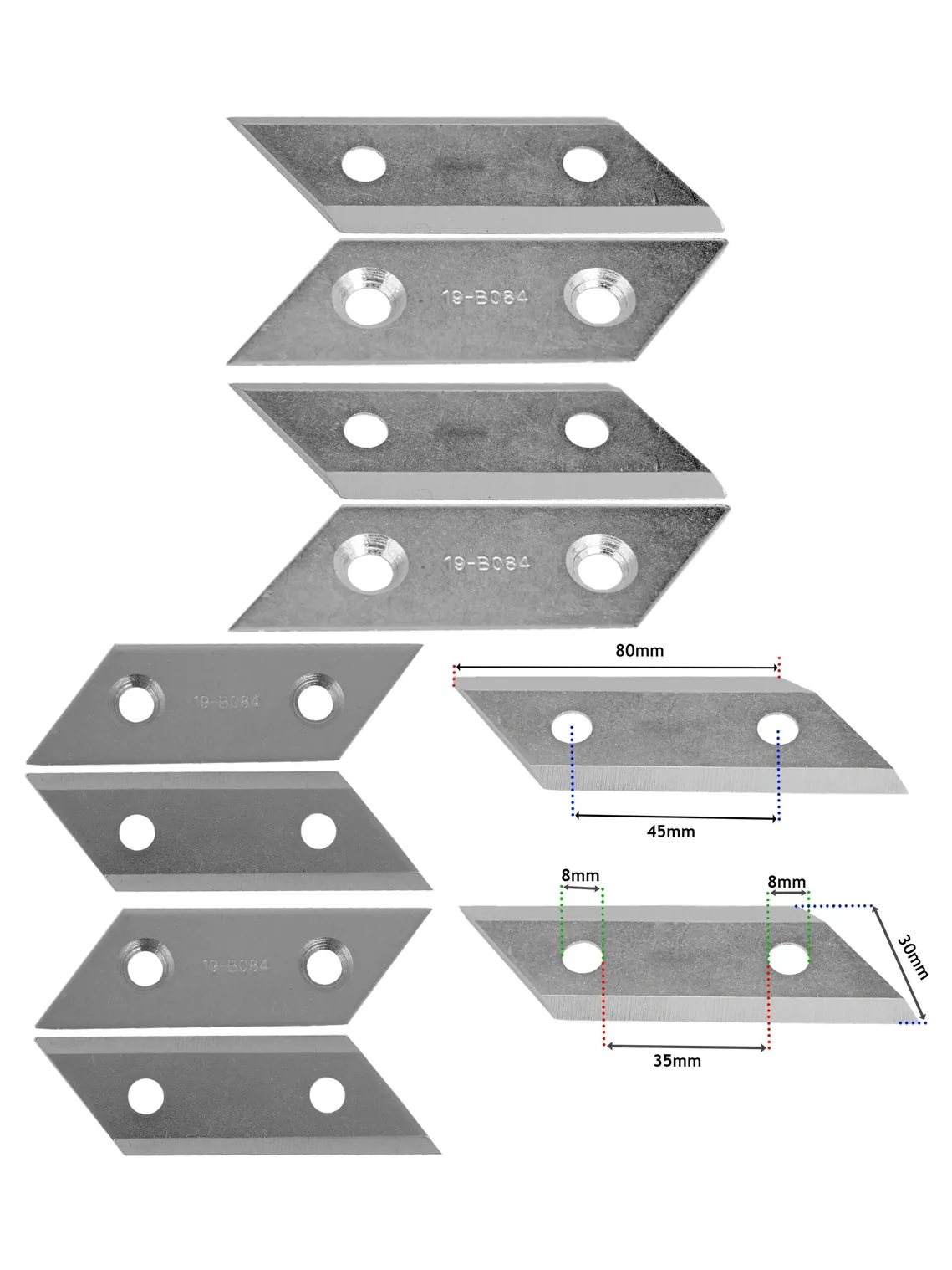 ALKO Shredder Blades Set for Models 1800-5000E - Pack of 4