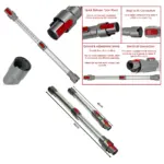 Aluminium Grey Telescopic Extension Wand for Dyson V10/V12 Vacuums