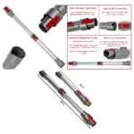 Aluminium Grey Telescopic Extension Wand for Dyson V7 & SV11 Vacuums