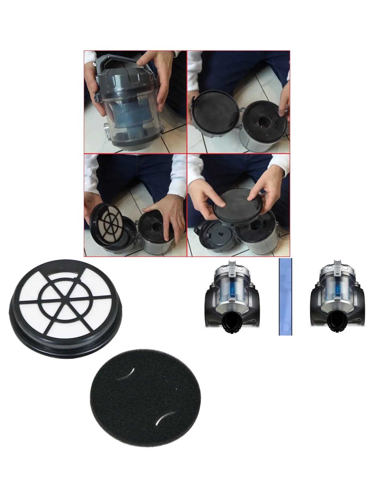 AmazonBasics Vacuum Foam Filter Kit – VCS35 Replacement Set